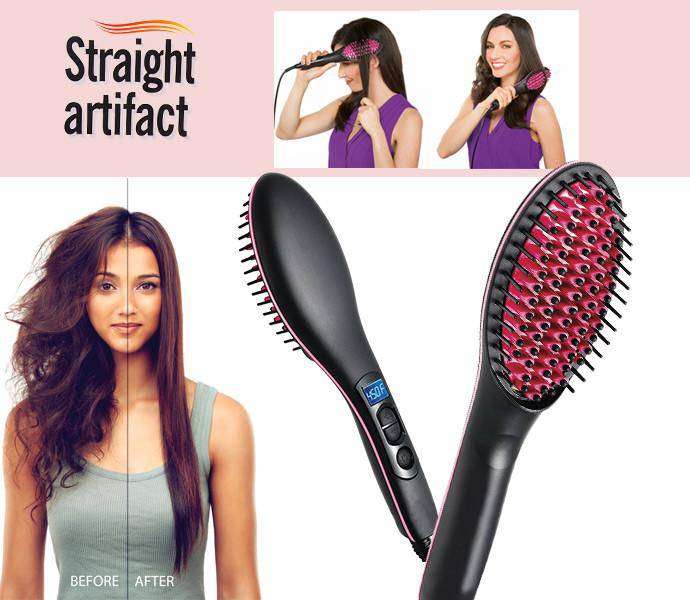 Straight Artifact LCD Hair Straightening Brush_1