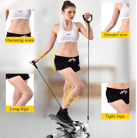 Stepper Machine with Resistance Bands & LCD Monitor
