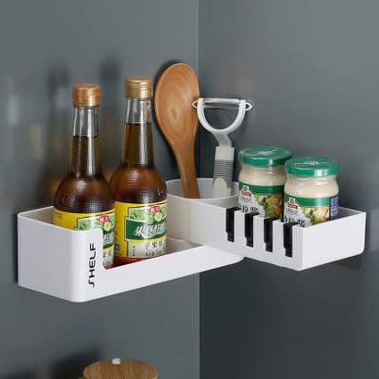 Rotating Corner Bathroom, Kitchen Storage Rack Shelf Organizer