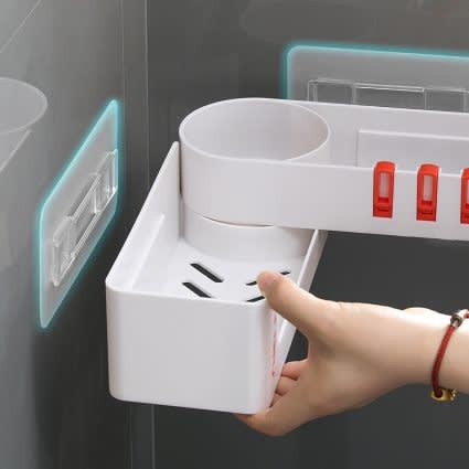 Rotating Corner Bathroom, Kitchen Storage Rack Shelf Organizer