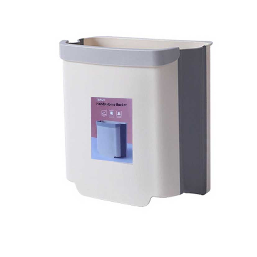 Foldable Rubbish Bin - White