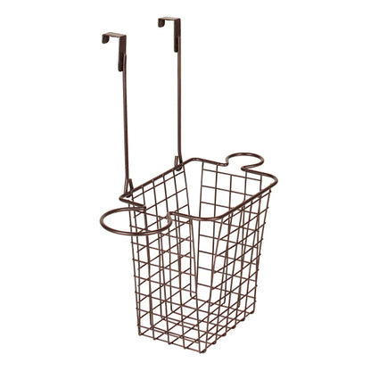 Over The Cabinet Bathroom Basket Organizer-Bronze