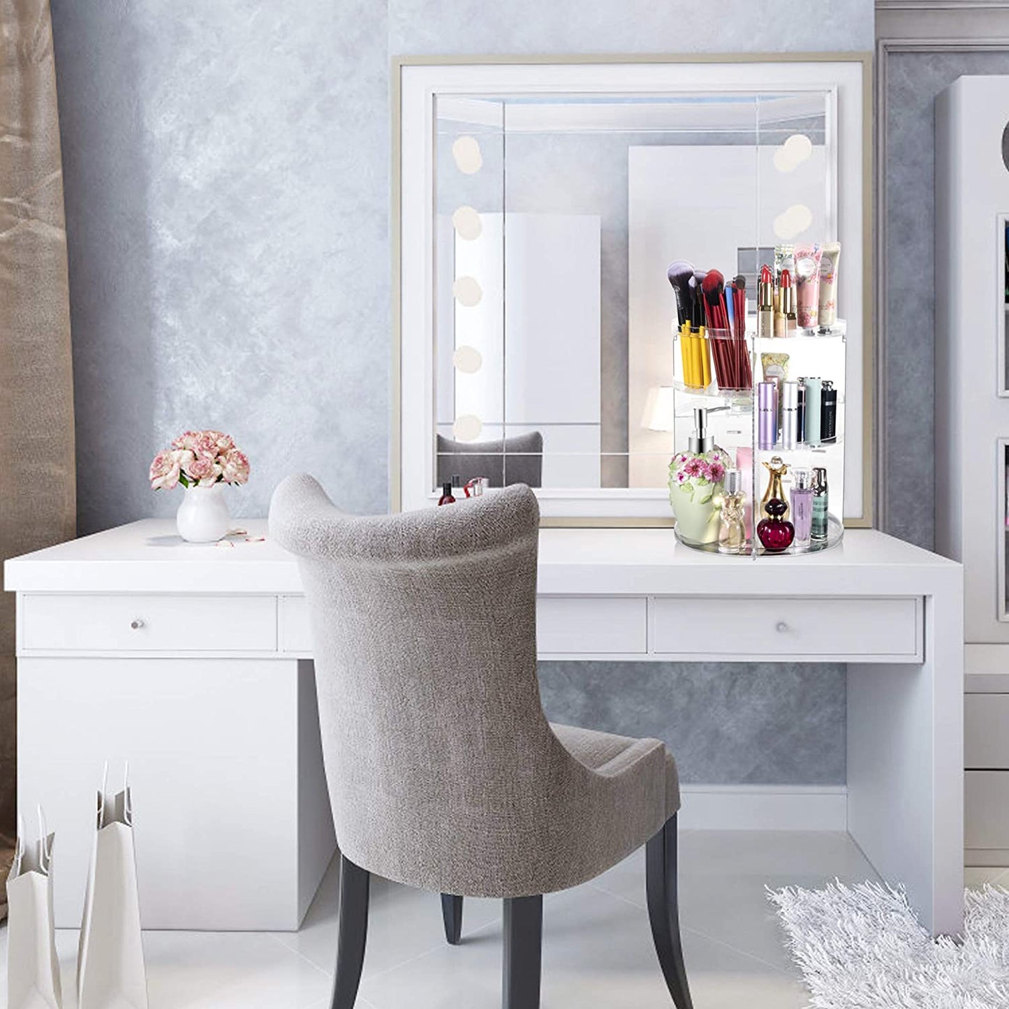 360 Degree Rotating Cosmetic Storage Rack