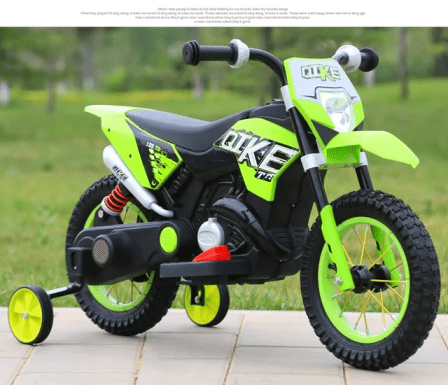 Kiddies Electric Pit Bike - Green_0