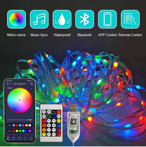 Waterproof Outdoor/Indoor Decorative Led String Lights - RGB 10M_0