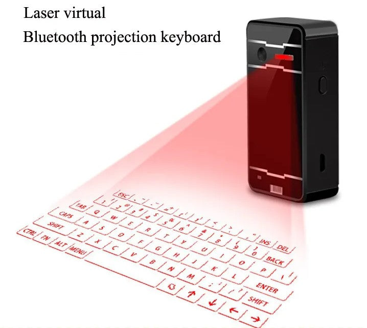 Bluetooth Virtual Keyboard Portable for Smartphone/PC/Tab/Ipad - White_1