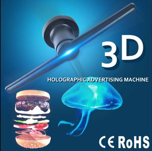 3D Hologram Advertising Display LED Fan Holographic Imaging 3D LED Fan Light_0