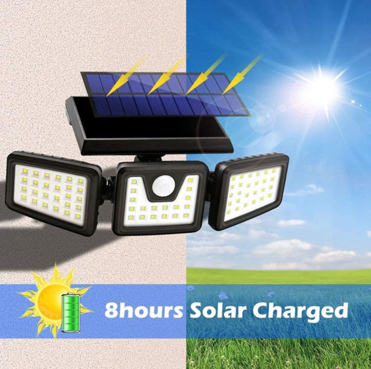 3 Head Solar Wall Lamp 2