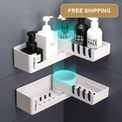 Rotating Corner Bathroom, Kitchen Storage Rack Shelf Organizer