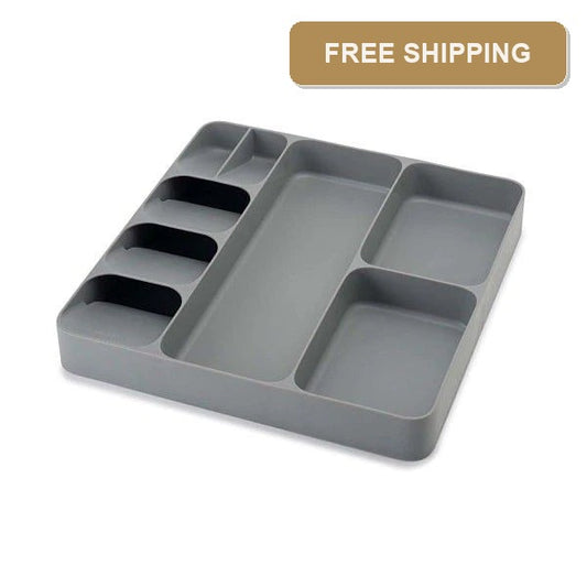 Cutlery Drawer Organizer-Grey