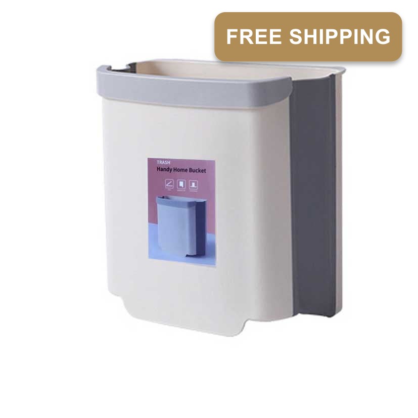 Foldable Rubbish Bin - White