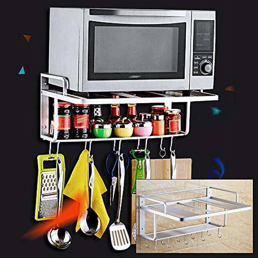 Microwave Oven Rack 2 Tier Storage Rack Microwave Oven Shelf Kitchen Supplies