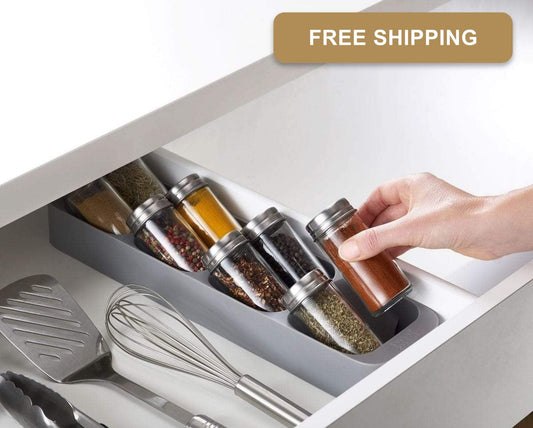 Spice Jar Drawer Organizer